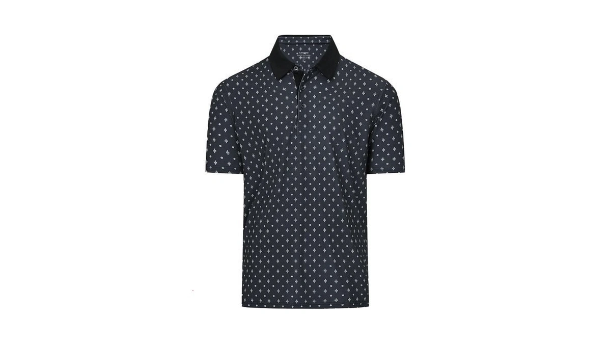 Lenygose Mens Golf Shirts Short Sleeve Dry Fit Printed Polo