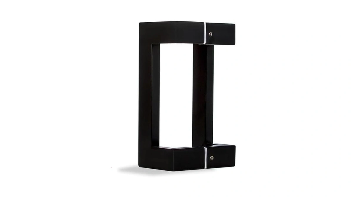 24 Inch Matte Black Door Handles Offset, Modern Stainless Steel