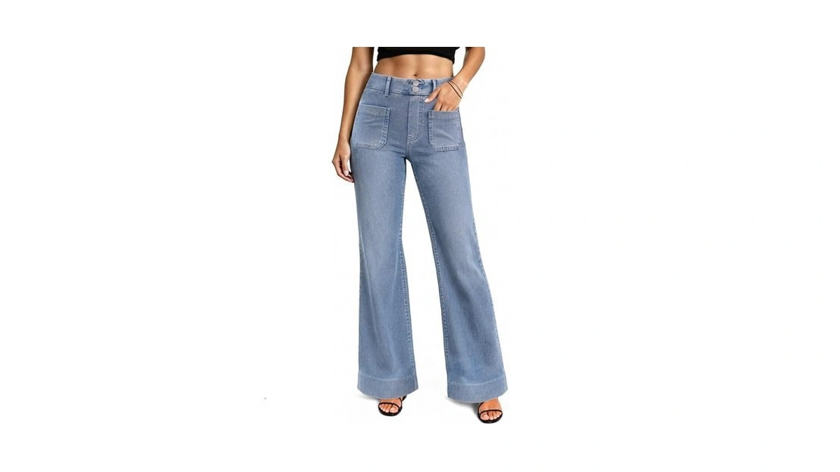 Fireswan Straight Leg Jeans For Women High Waist Stretchy Denim