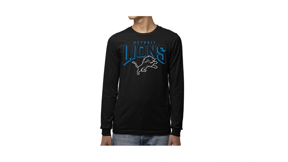 Junk Food Nfl - Detroit Lions Bold Logo Adult Ls