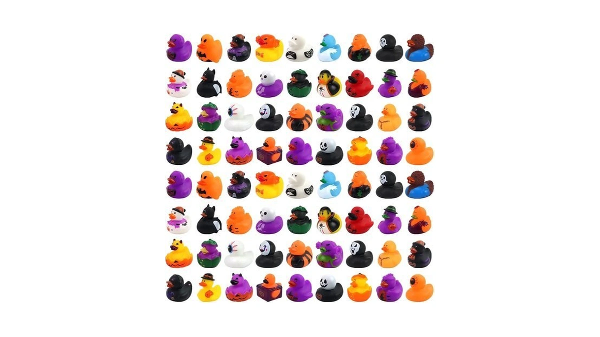 72 Pcs Halloween Rubber Ducks, Trick Or Treat Bag Fillers