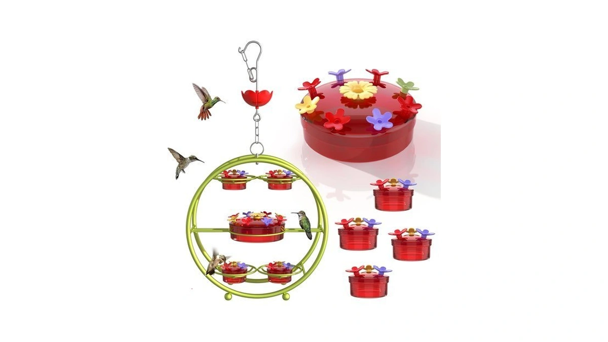 Dreamdrawer Hummingbird Feeders For Outdoors - Multi-port, Top-filling - Ant