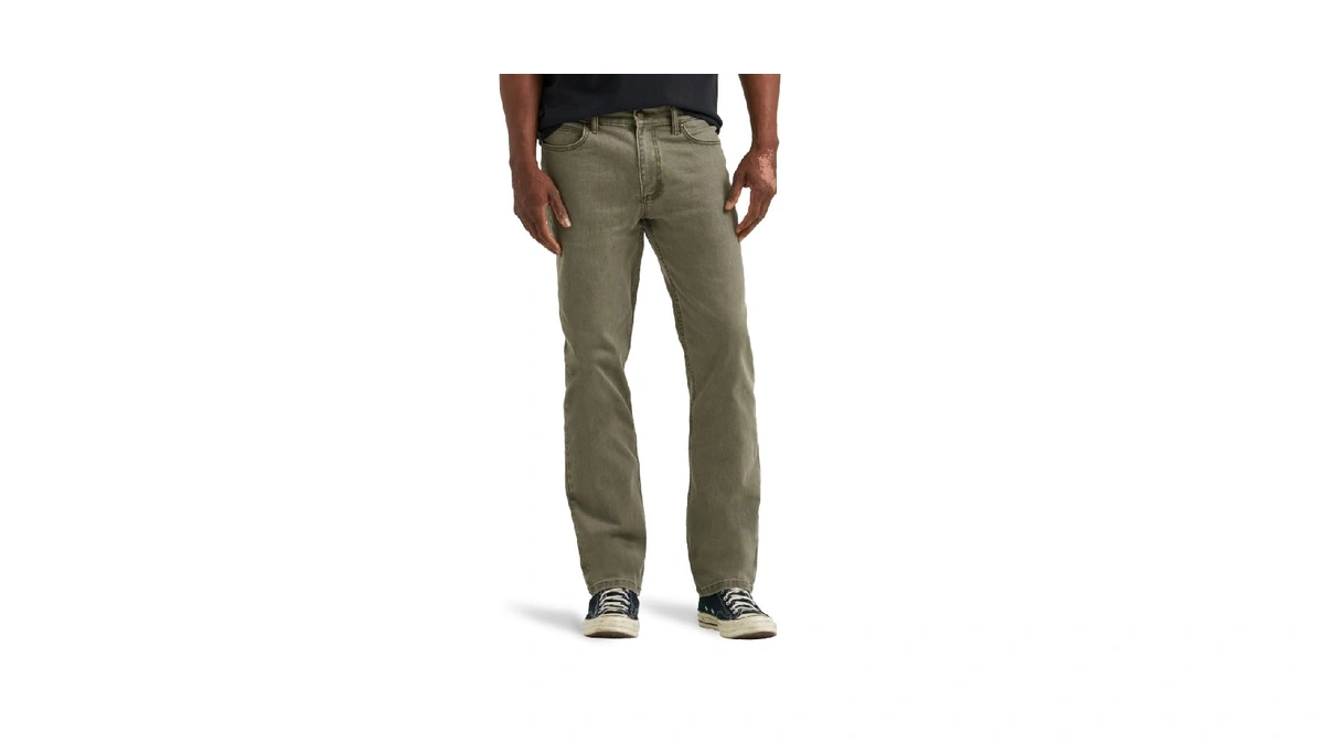 Lee Men's Legendary Regular Straight Jean, Moss Garden, 34w X