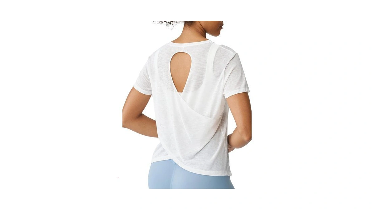 K-swiss Women's Open Back Workout Tops - Sheer Lightweight Yoga