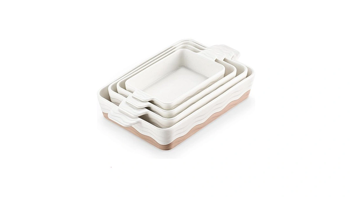 Estmoon Casserole Dishes For Oven, Ceramic Baking Dishes Set Of