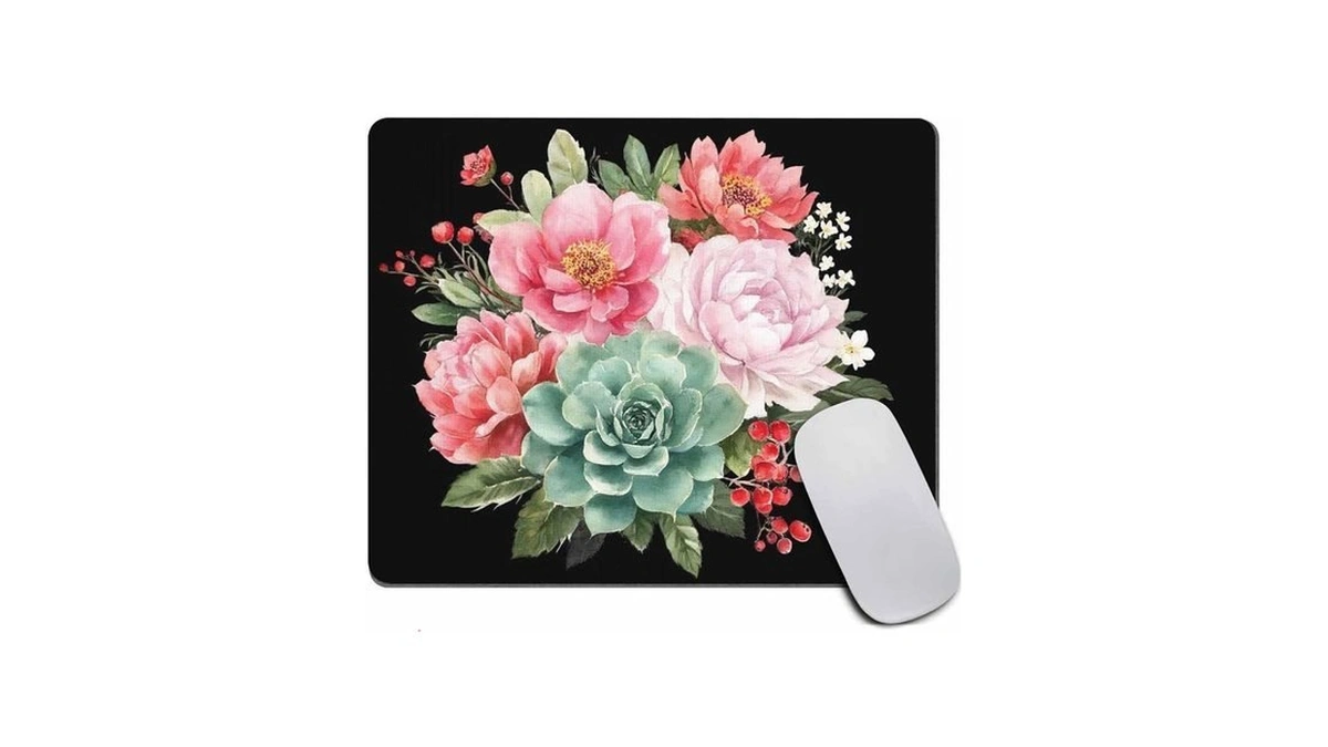Succulent Floral Rectangle Mousepad - Beautiful Design