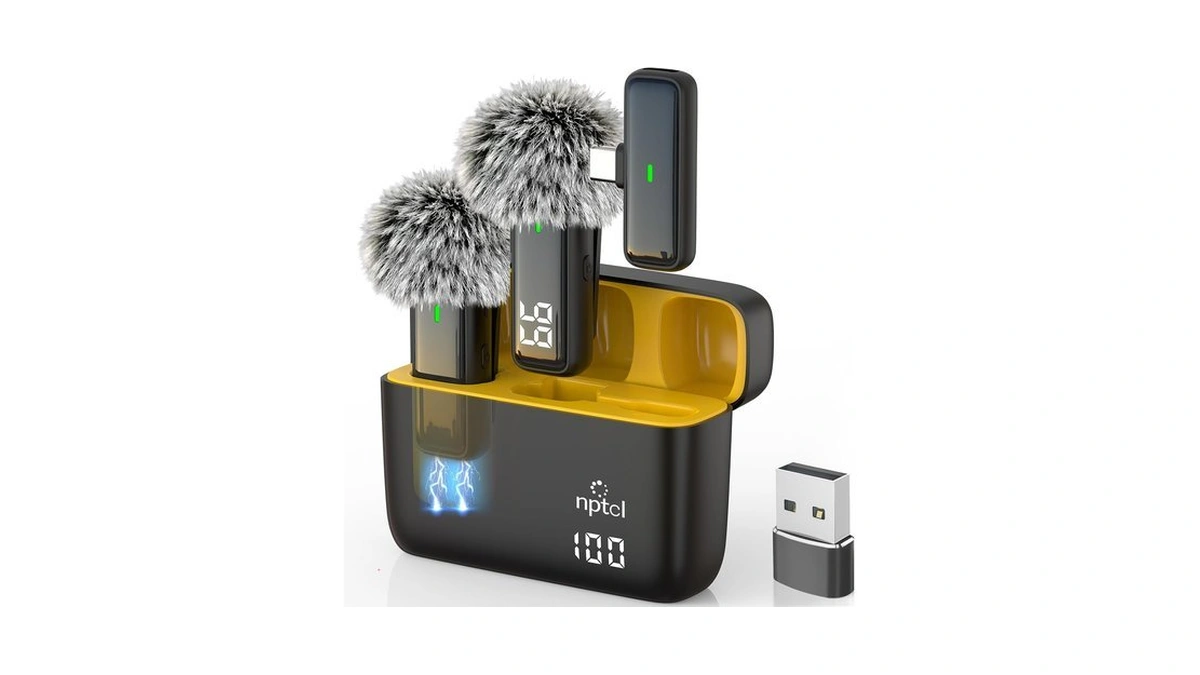 Nptcl Wireless Microphone For Iphone 17/16/15 Pc Laptop Computer Android