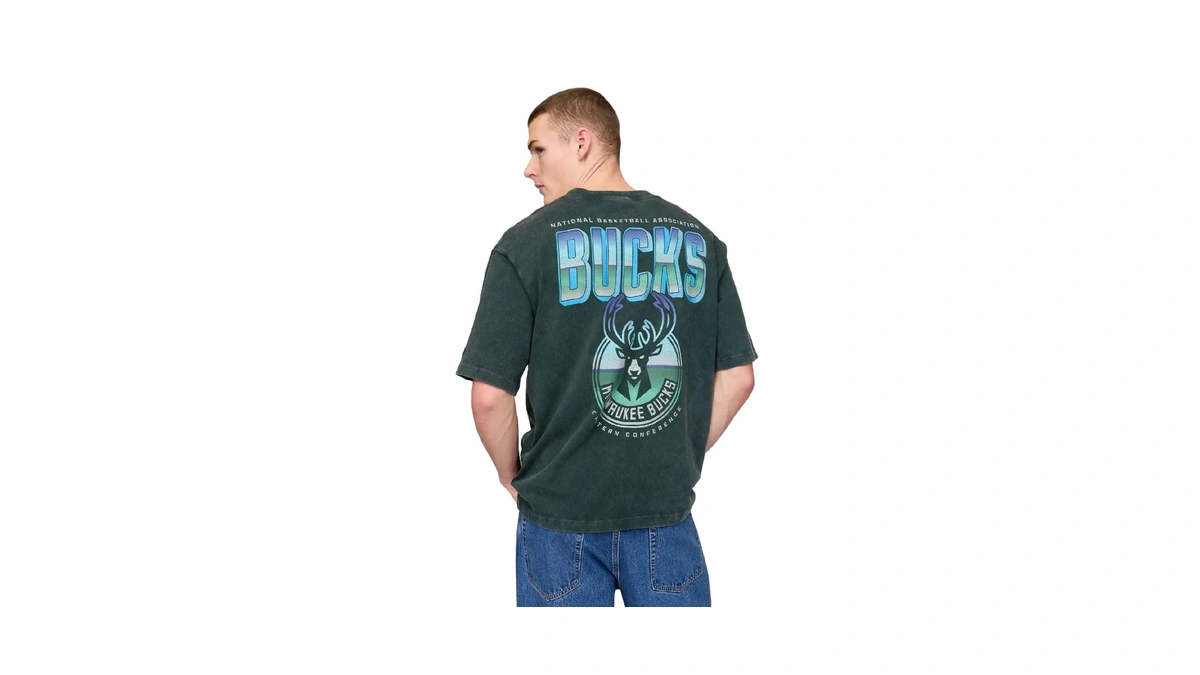 Gap Men's Nba Graphic T-shirt, Bucks, Large