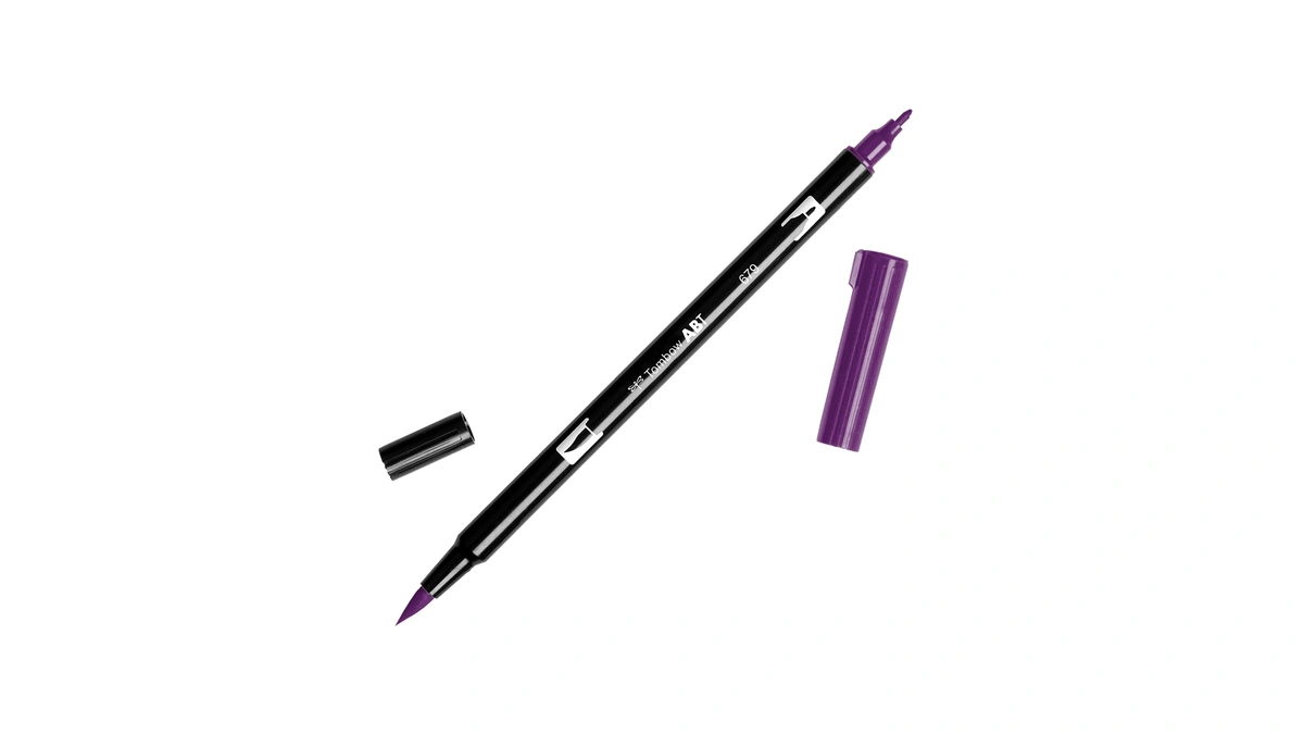 Tombow Dual Brush Pen Art Marker, 679 - Dark Plum,