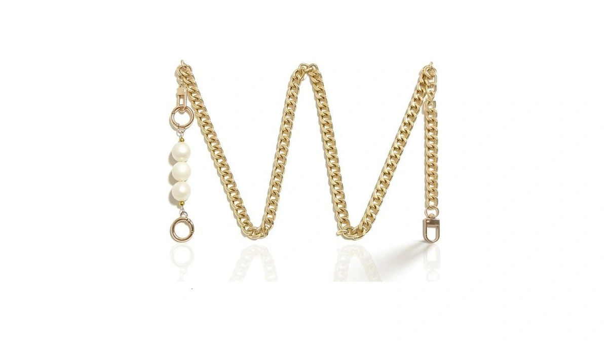 Abuyall Purse Straps Replacement Crossbody Plastic Pearl Chain Bag Extender