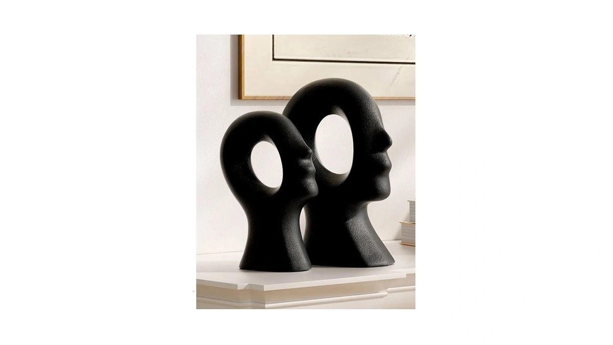 Mksuuoa Couple Decorative Statues Set - Boho Style Modern Abstract
