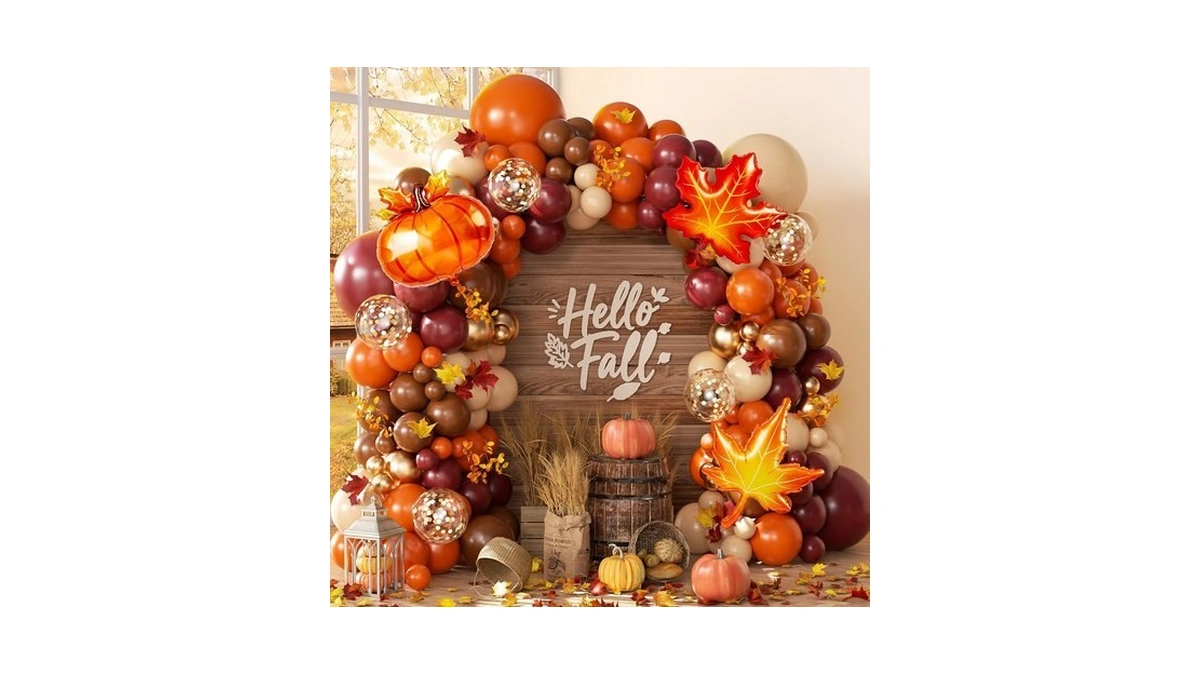 Fall Balloon Arch Kit For Fall Thanksgiving Decorations Indoor Outdoor
