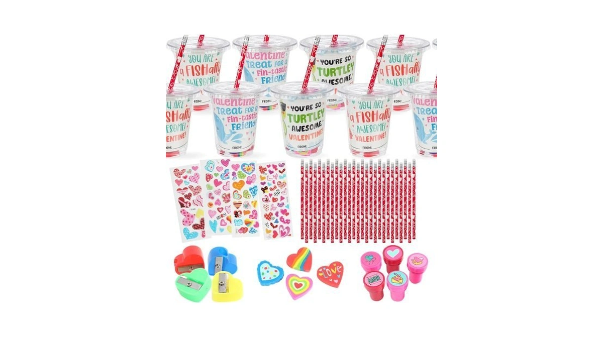 Funeta 30-pack Valentine's Day Gifts For Kids - Stationery And
