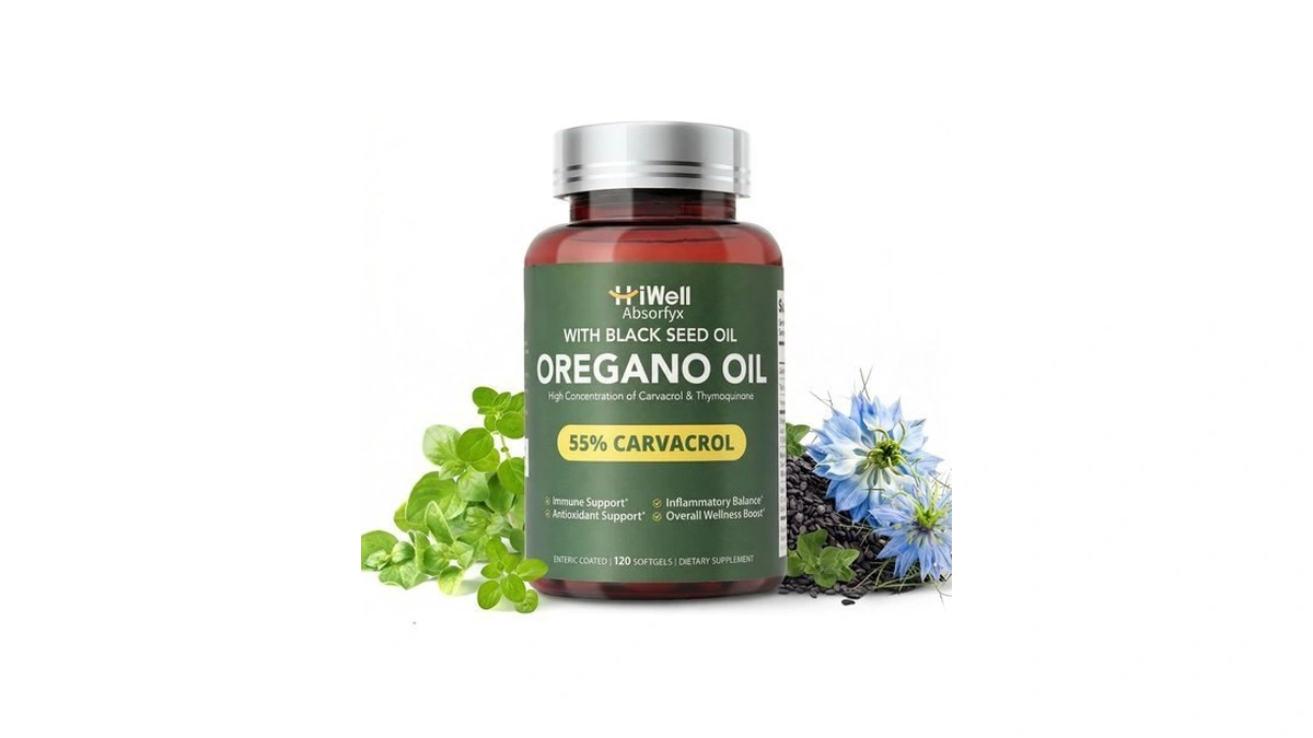 Oil Of Oregano With Black Seed Oil, 55% Carvacrol, 120