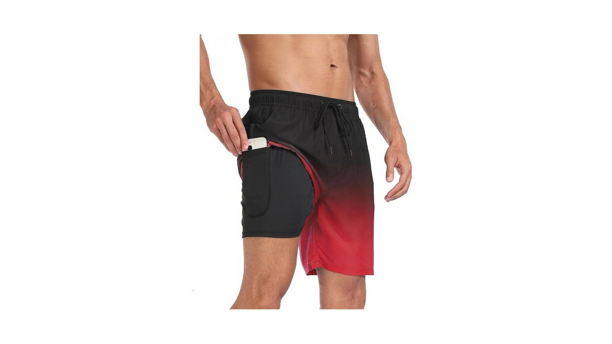 Inloko Mens Swim Trunks With Compression Liner 7 Inch Inseam