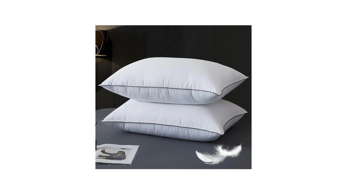 Whatsbedding Goose Down Pillows Set Of 2, Queen Size Bed