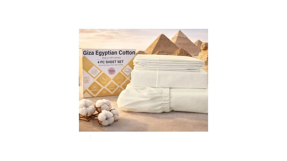 Mygiza Sheets 4 Pcs Twin Sheet Set, 100% Certified Giza