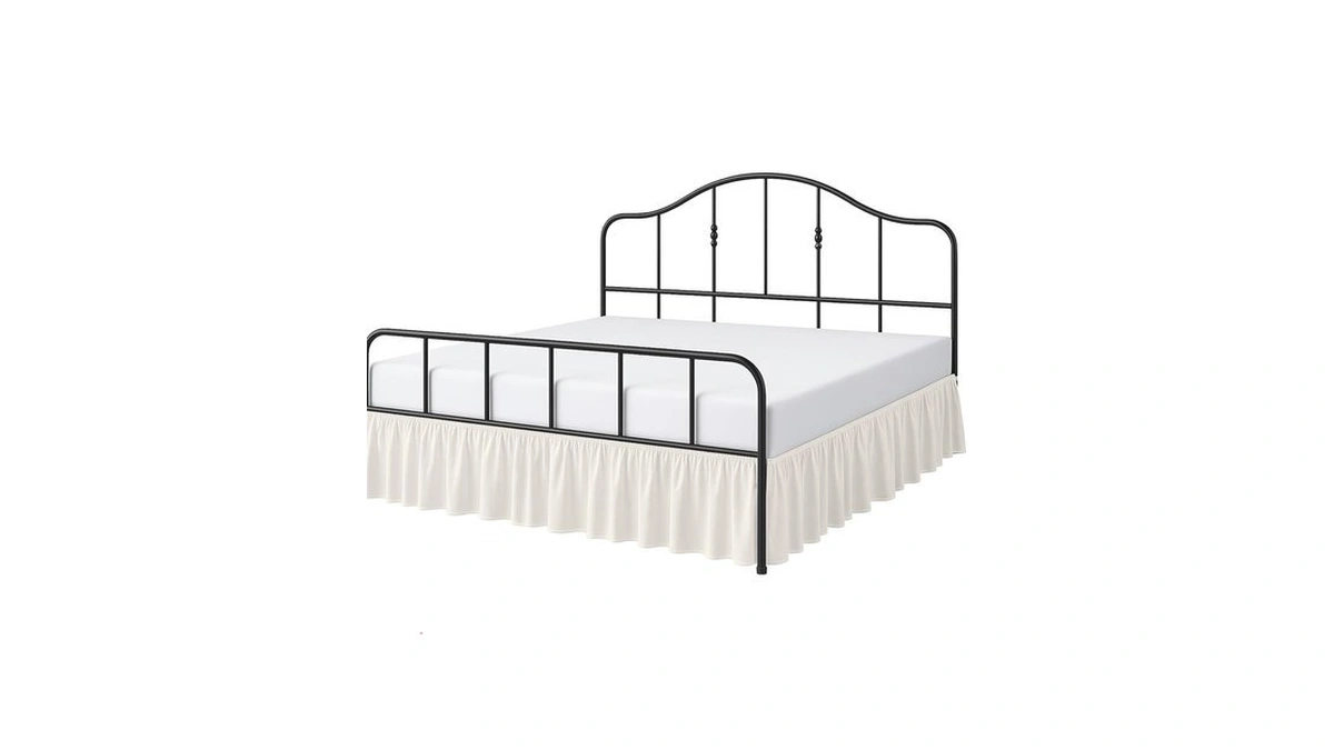 Cottington Lane Ruffled Bed Skirt King Size With Split Corner,
