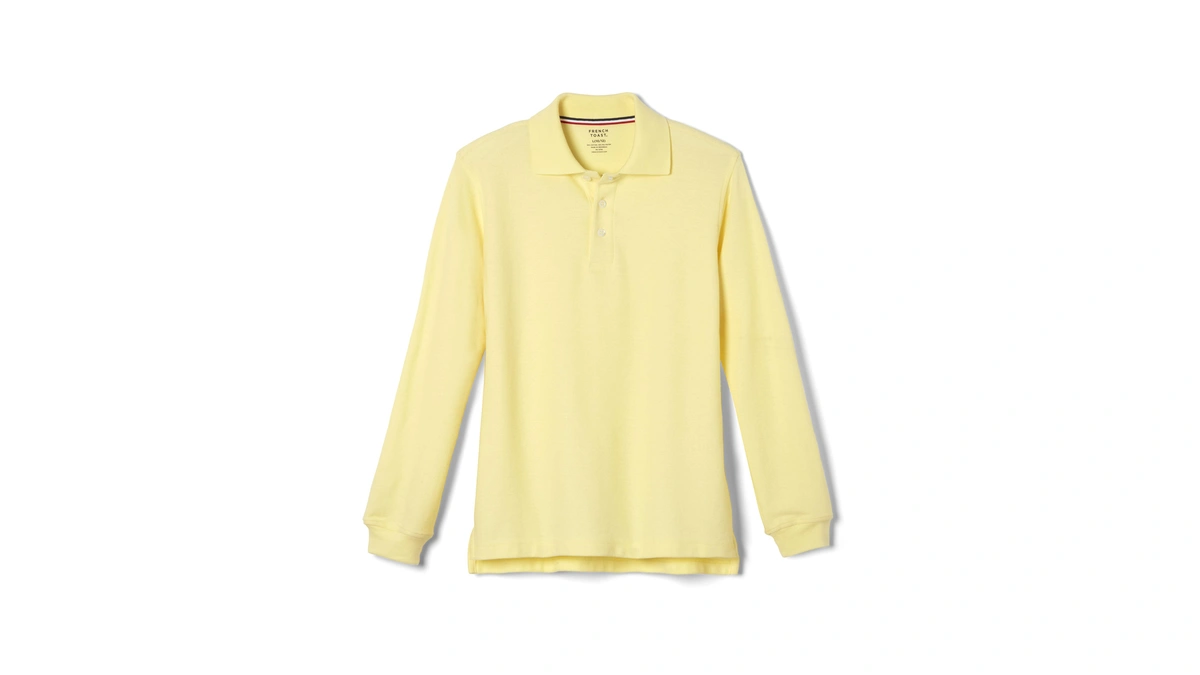 French Toast Little Boys Long Sleeve Pique Po...