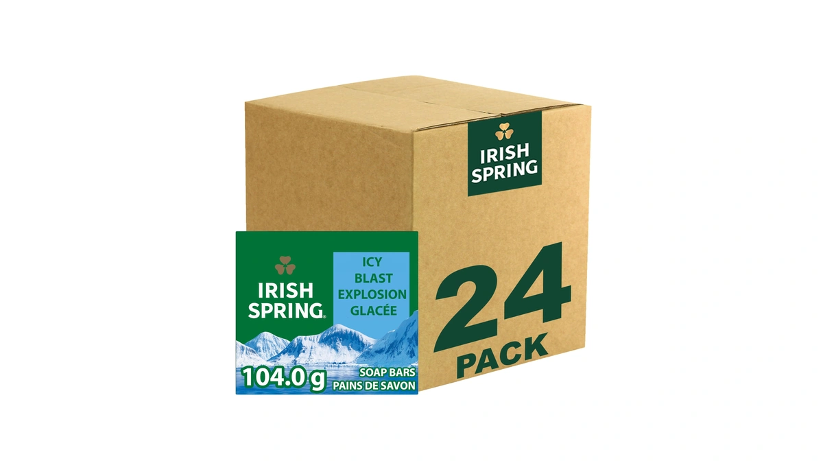 Irish Spring Icy Blast Bar Soap For Men, Mens Soap,