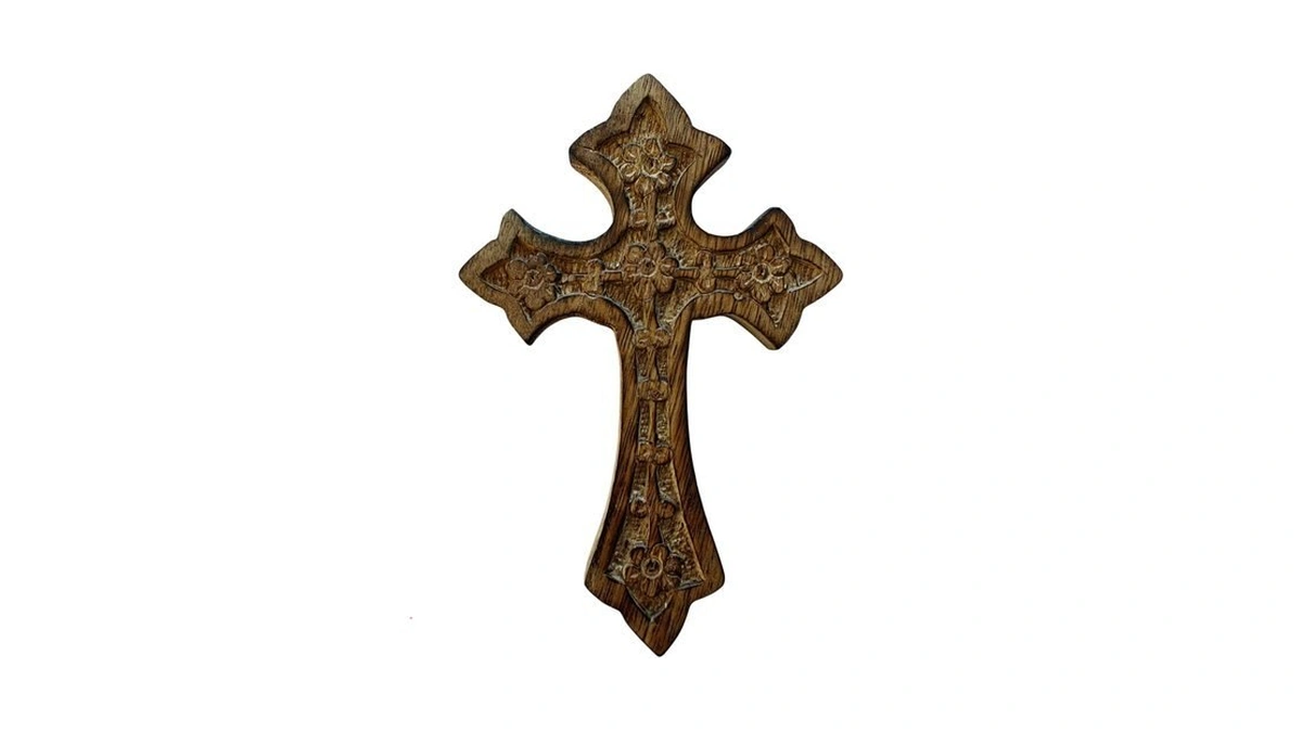 Iconsgr Handmade Wooden Holy Orthodox Religious Wood Carved Wall Cross
