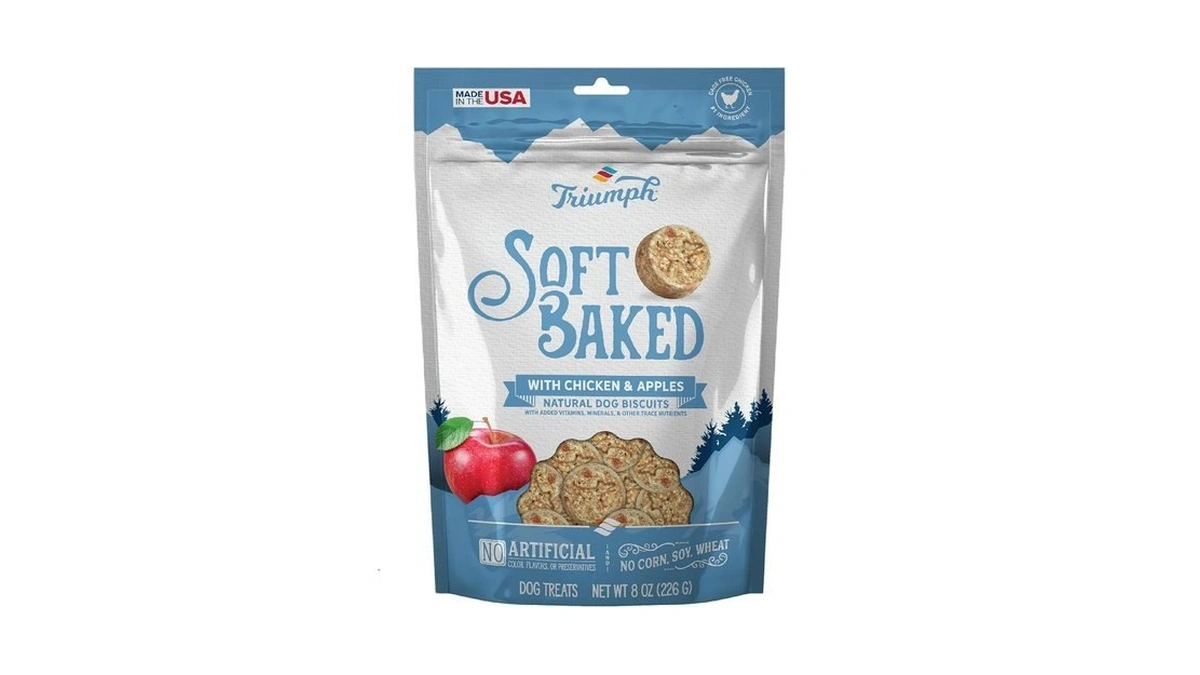 Triumph Soft Baked Natural Dog Biscuits With Chicken & Apples,