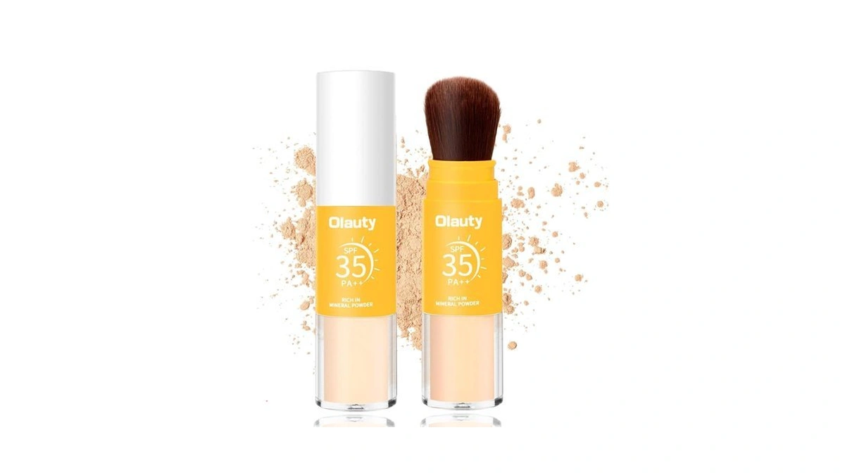 Mineral Powder Sunscreen For Face Scalp & Hair, Spf 35,brush