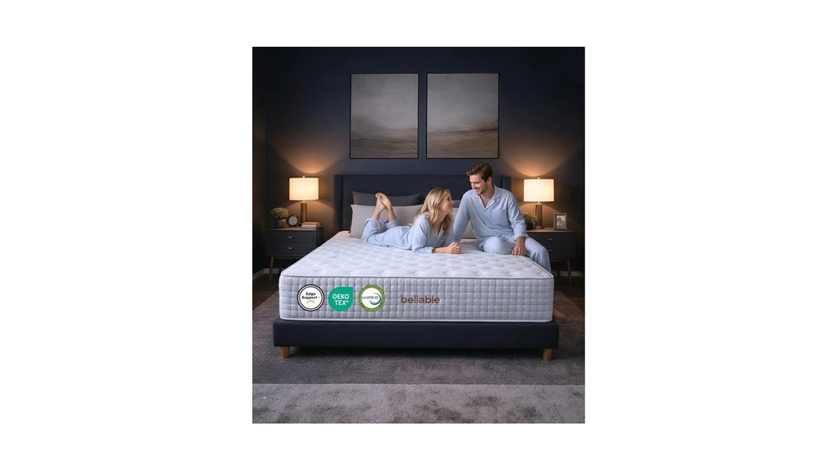 King Size Mattress 14inch, Medium Firm Fiberglass-free Hybrid Mattress Memory