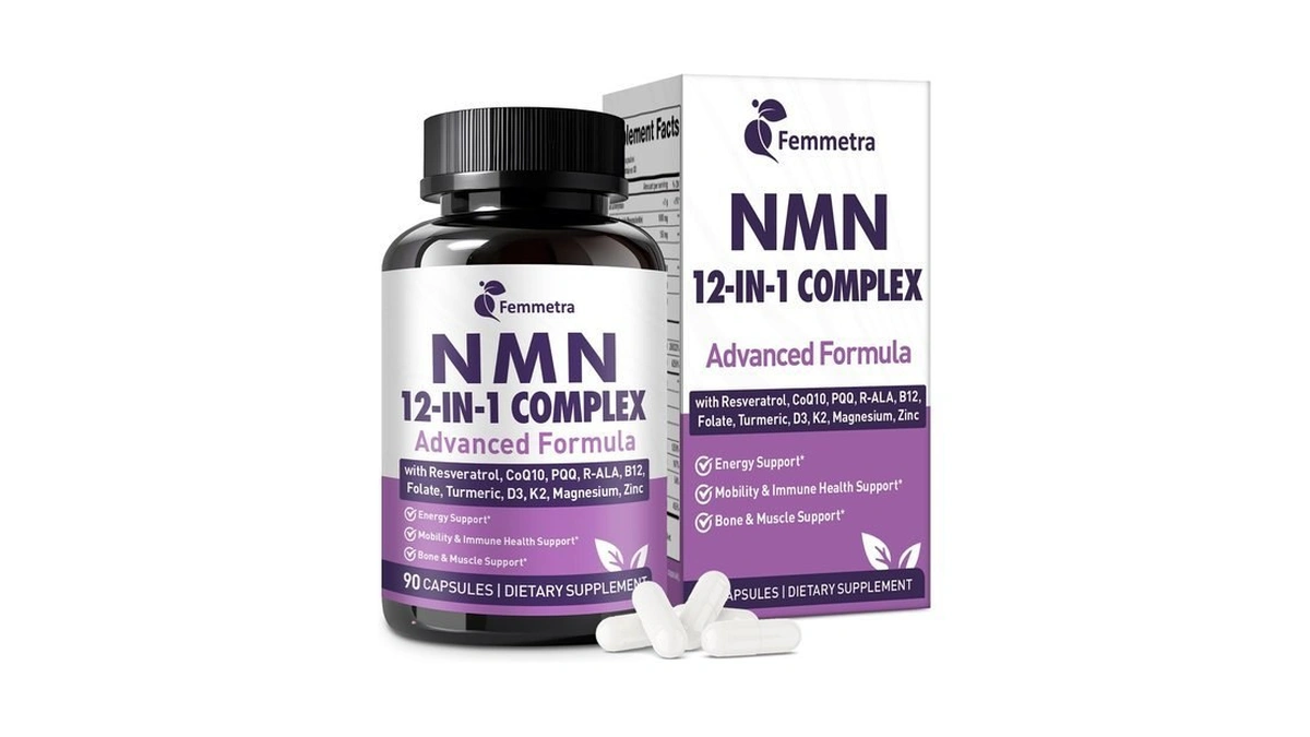 Ultra Nmn 1,000mg For Nad+, 12-in-1 Nad Supplement W/ Coq10