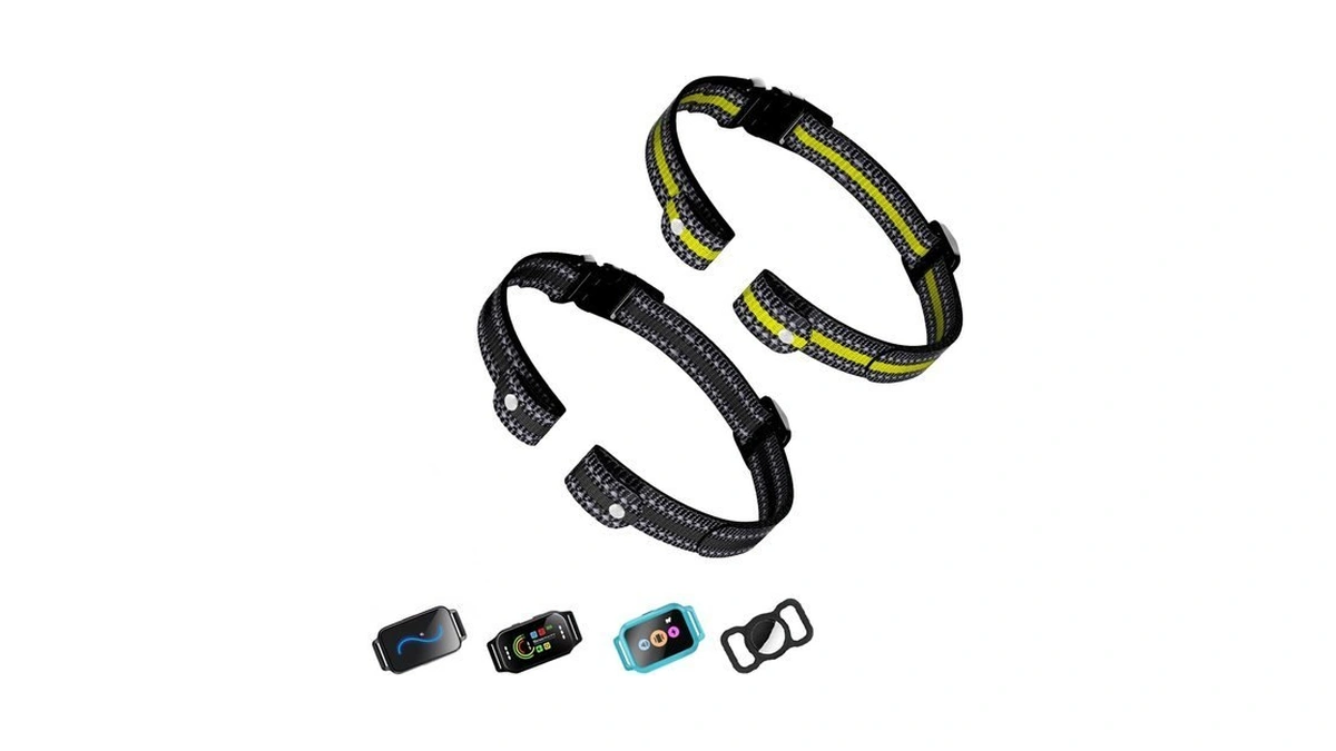 Aikko 2-pack Replacement Straps For Gps Dog Shock Collar, Black