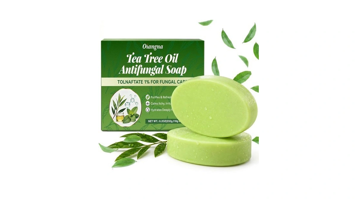 Oiangna Antifungal Soap, Antibacterial Soap Bar With Tea Tree Oil,