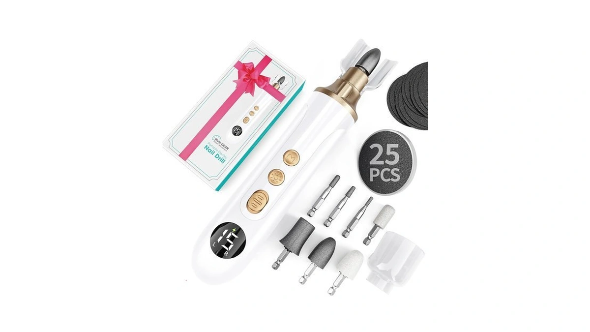 Professional Manicure Pedicure Kit, Electric Nail File Set,15 Speeds Hand