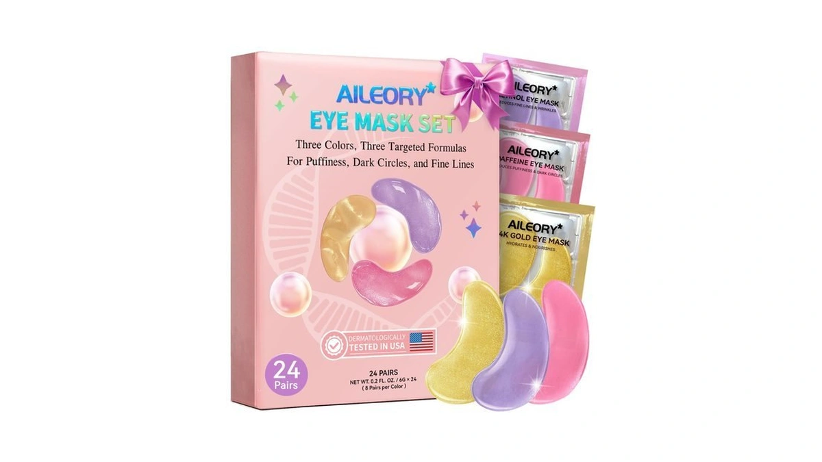 Aileory Under Eye Patches For Dark Circles, Puffiness, Fine Lines,
