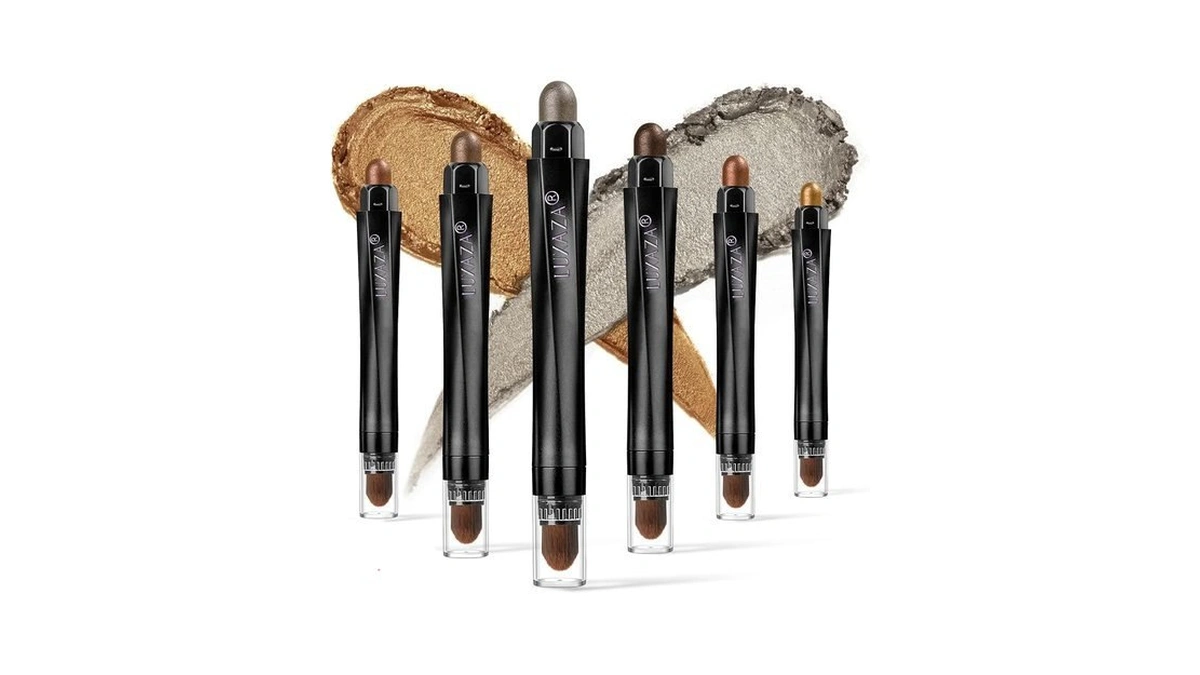 Luxaza 6pcs Eyeshadow Stick Makeup Sets, Brown And Grey Eyeshadow