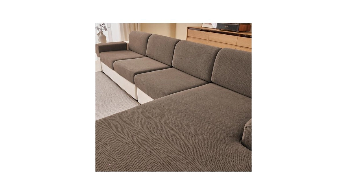 Kavikon Sectional Couch Covers 4 Pc, Stretch Sofa Cushion Slipcovers