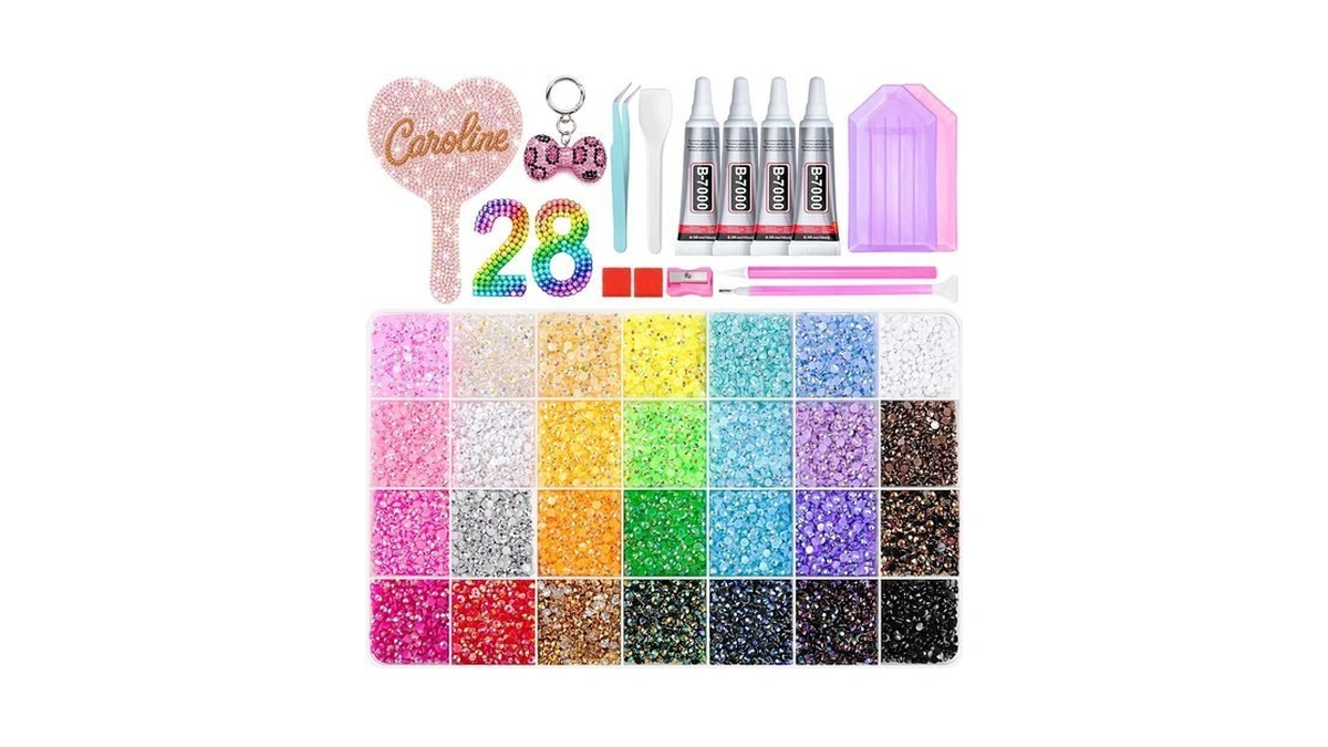 Smugoo 3mm Jelly Rhinestones For Bedazzling, 40000pcs Bedazzling Kit With