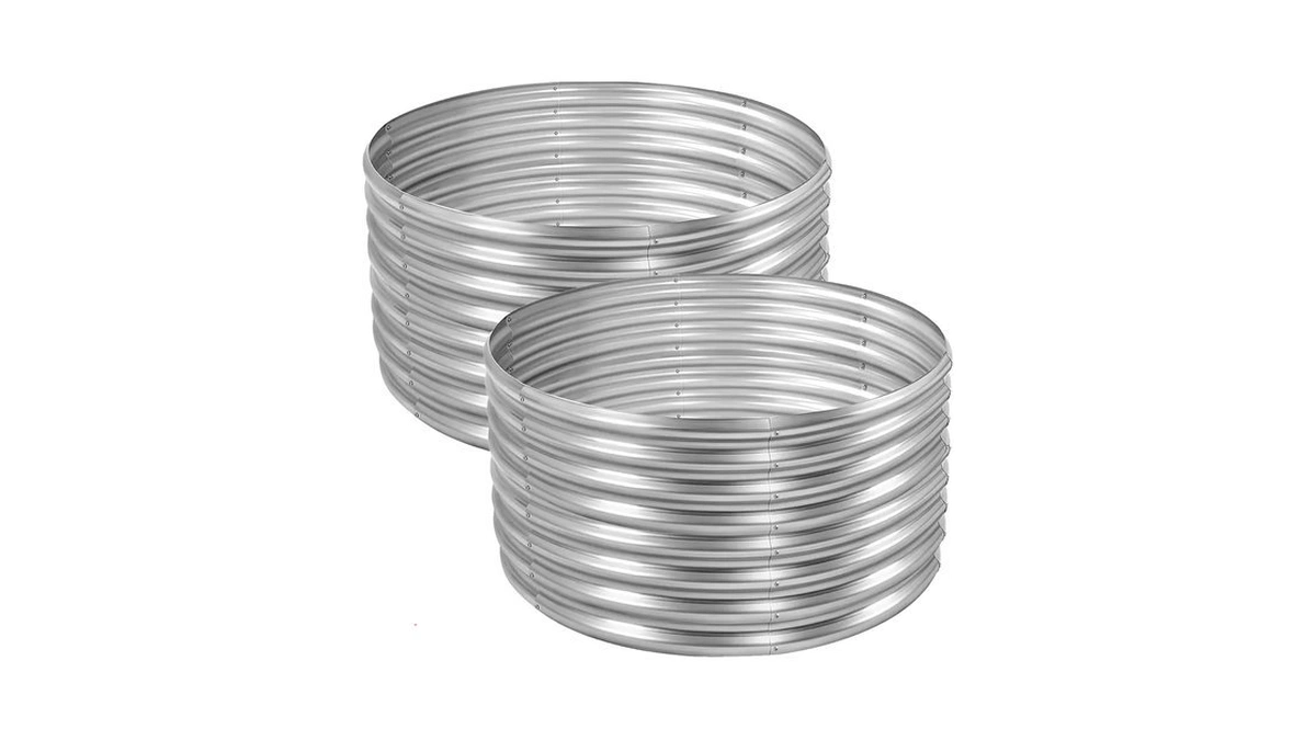 Land Guard 4×4×2ft Galvanized Raised Garden Bed Kit 2pcs, Planter