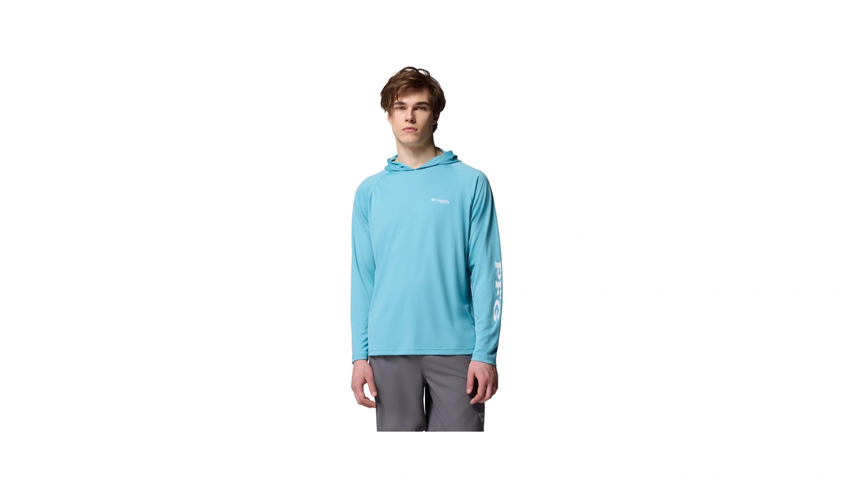 Columbia Mens Pfg Terminal Tackle Long Sleeve Fishing Hoodie, Vintage
