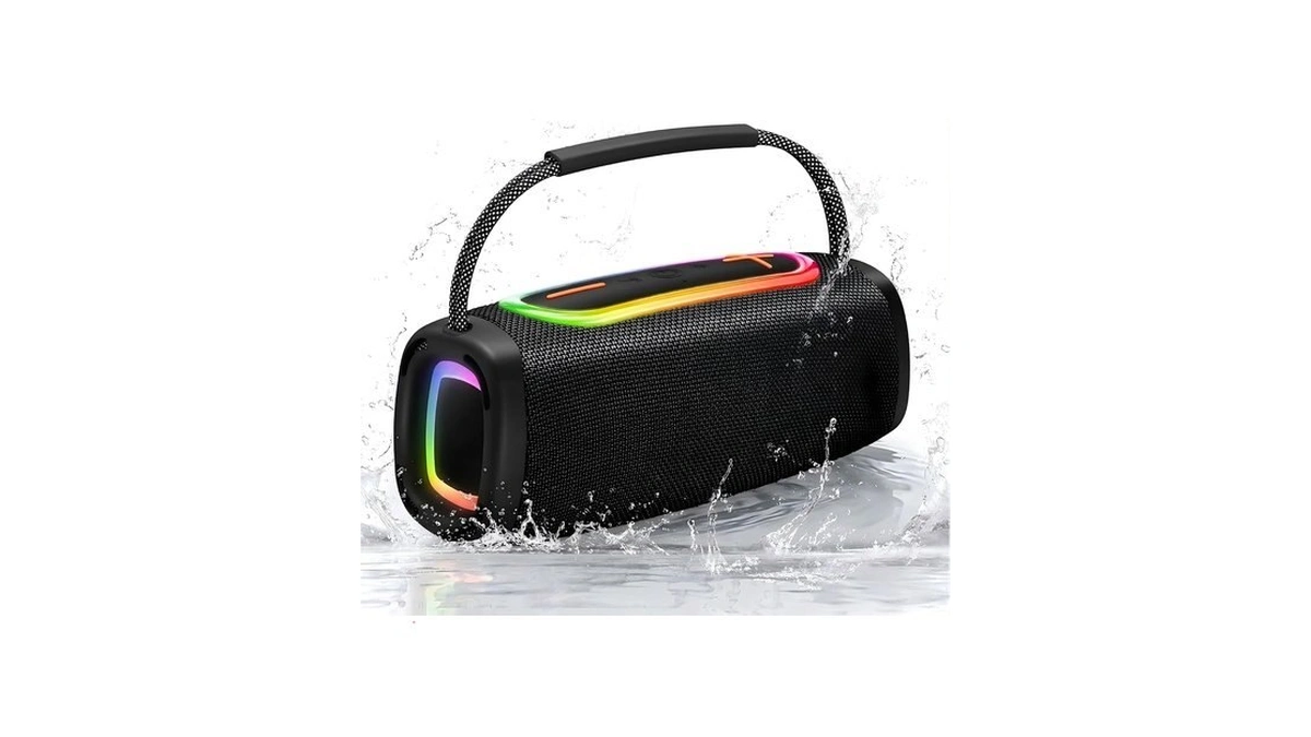 Dyurwa Outdoor Bluetooth Speaker, 90w Peak Loud Sound, Deep Bass,