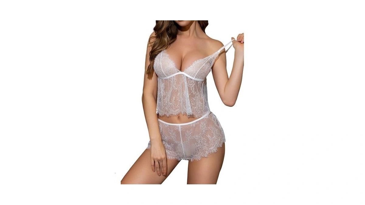 Kolagri Sexy Lingerie Sets For Women See Through Lace Short