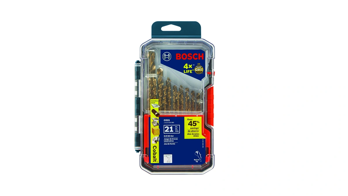 Bosch Co21 21-piece Assorted Set With Included Case Cobalt Metal