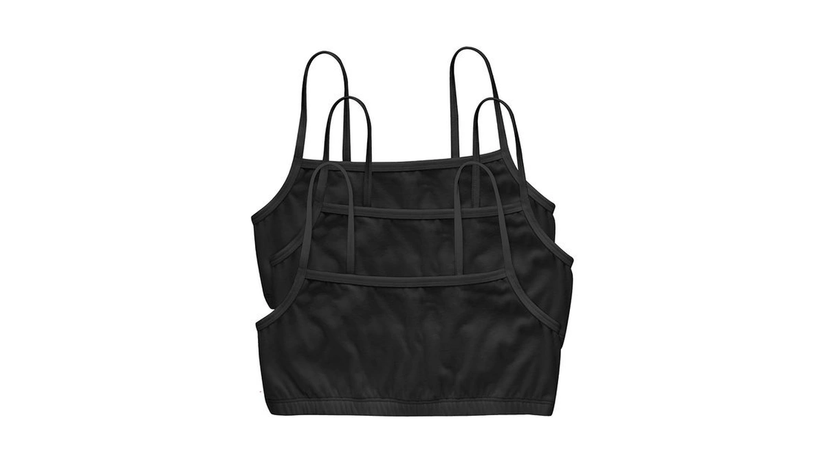 Hanes Womens Cotton String Bralette, 3-pack Bra, 3 Pack -