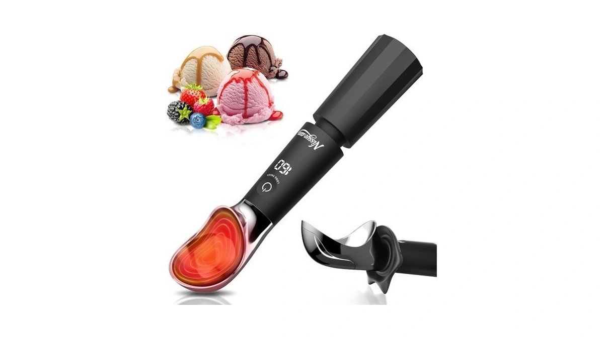 Heated Ice Cream Scoop, Rechargeable Electric Scooper For Hard Ice