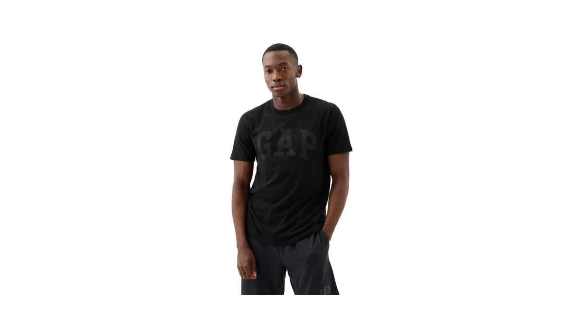 Gap Mens Everyday Soft Logo Tee True Black M