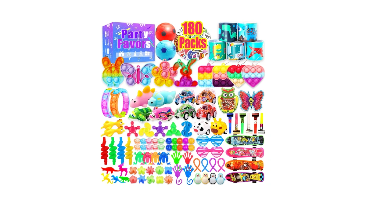 Wuridiwa 180 Party Favors For Kids, Fidget Toys Bulk, Treasure