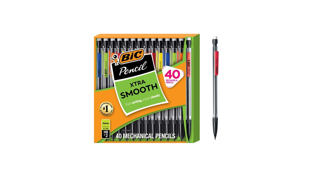 Bic Xtra Smooth Mechanical Pencil, 0.7 Mm Medium Point, 40-count