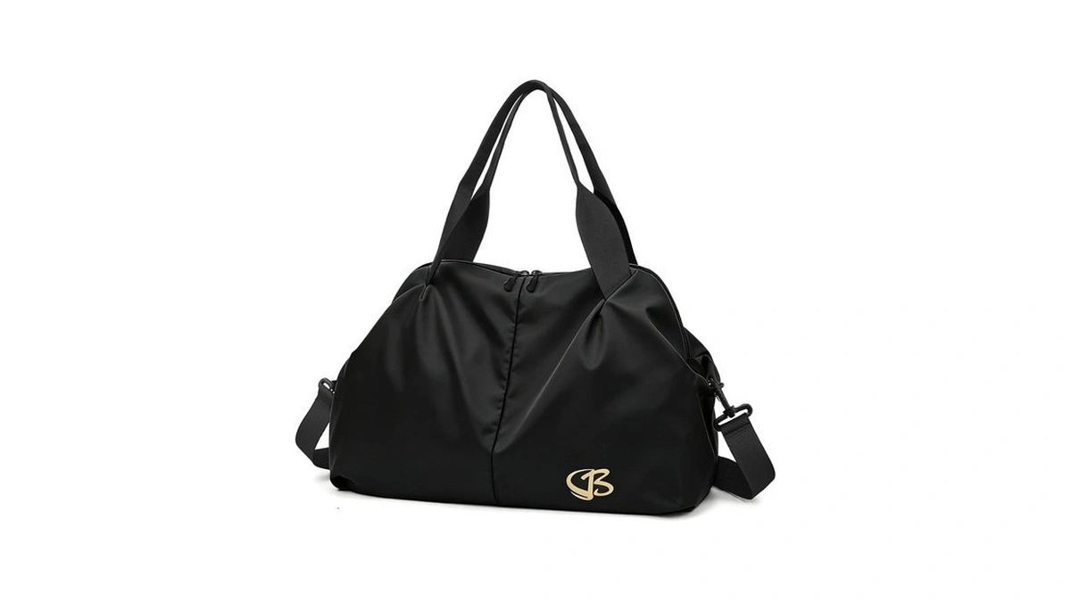 Fitness Bag For Women Small Black, 17" Gym Bag With
