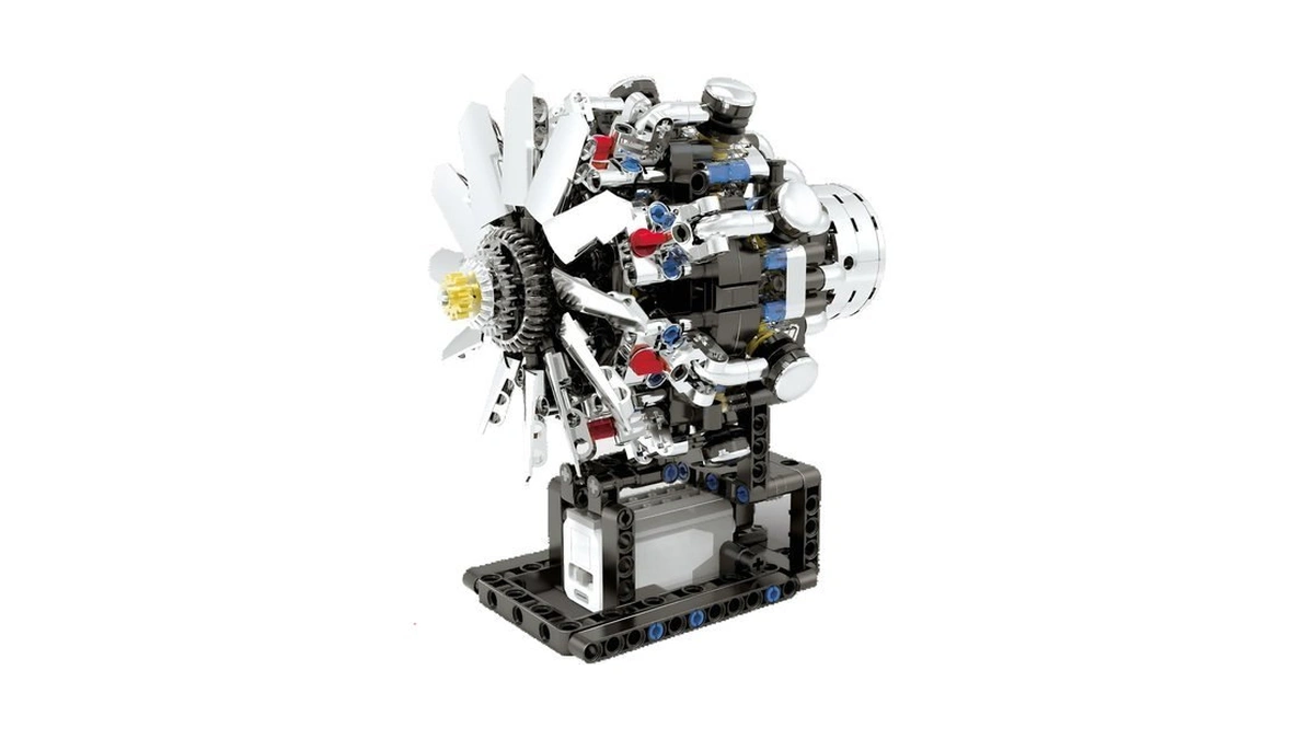 Hxbiu V8 Engine Model Kit That Runs 558 Piece Mini