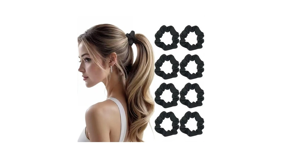 Nothstein 8pcs Small Satin Scrunchies Hair Ties For Women All