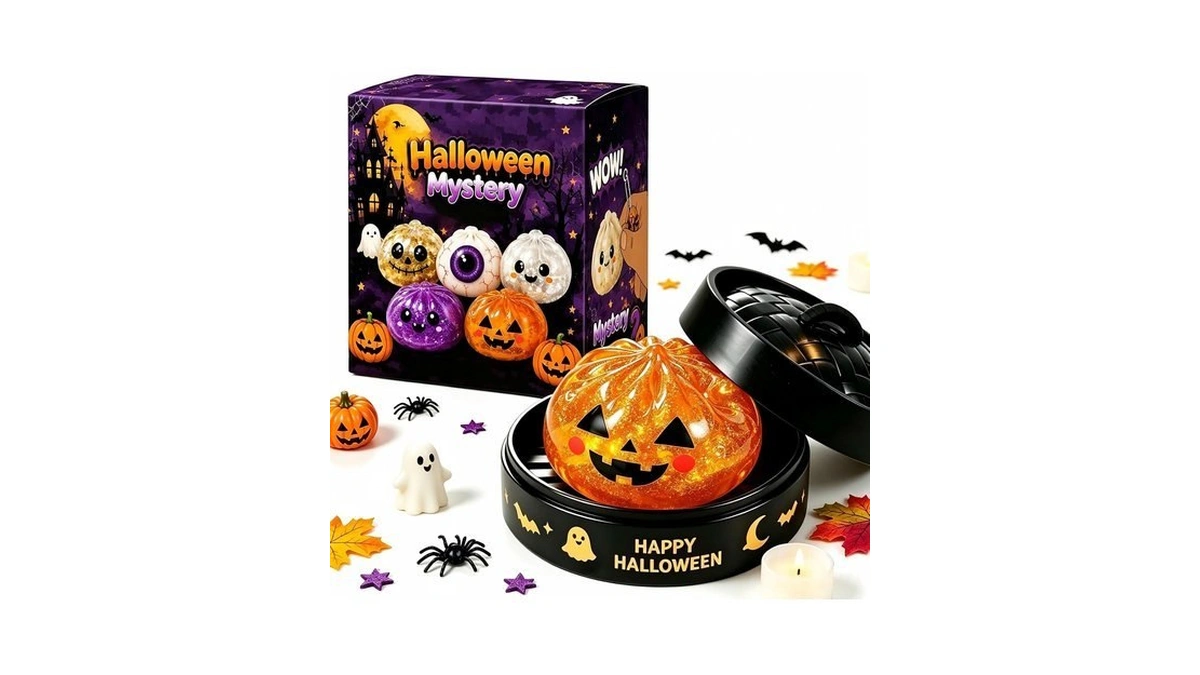 Halloween Dumplings Squishies Squeeze Toys, Spooky Glitter Dumpling Squishies Toys